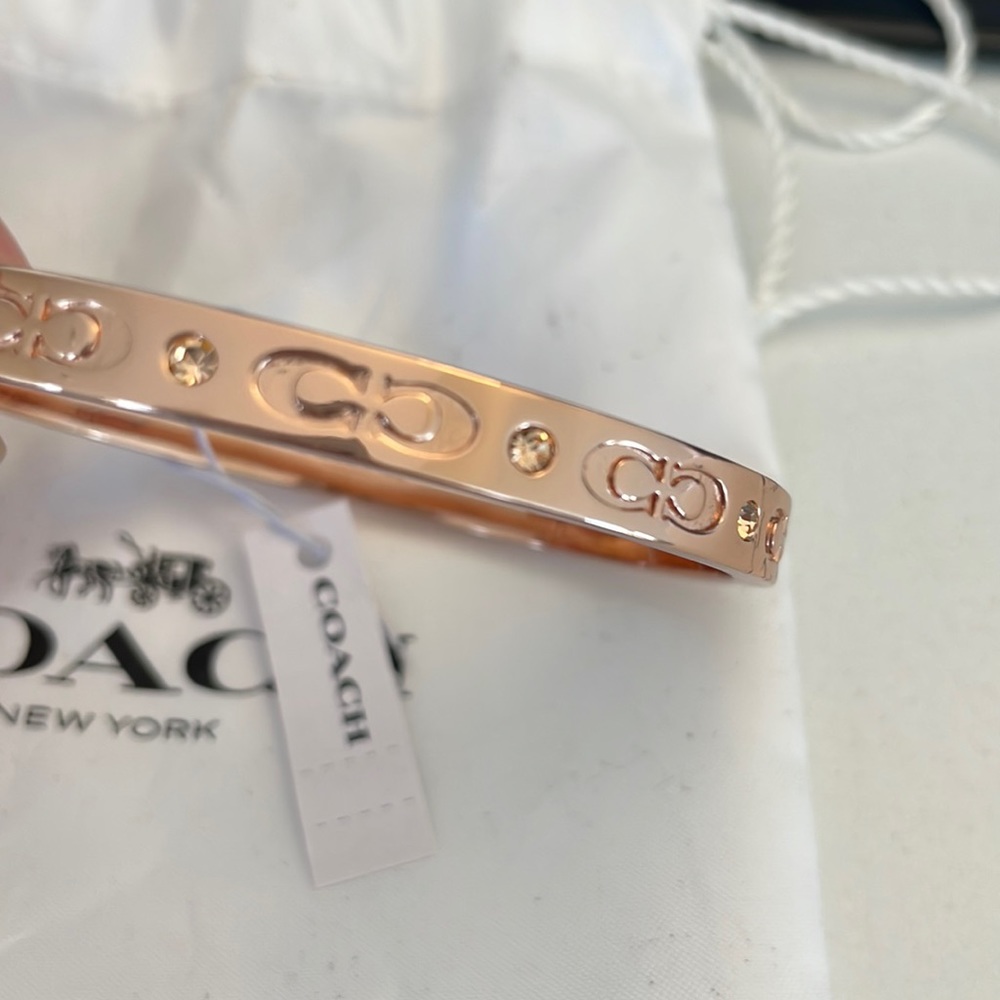 Coach Signature Hinged Bangle